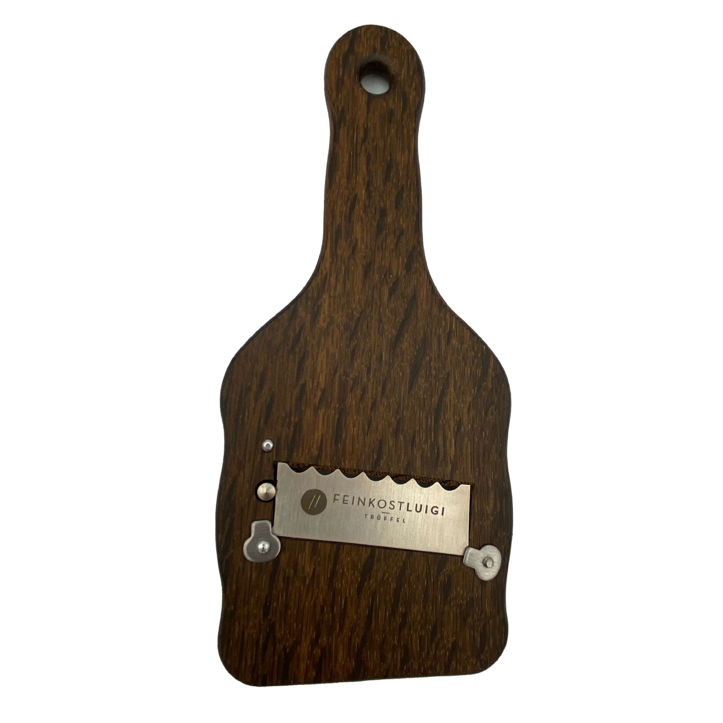 TRÜFFELHOBEL AUS HOLZ MIT EDELSTAHL-WELLENSCHLIFF-KLINGE