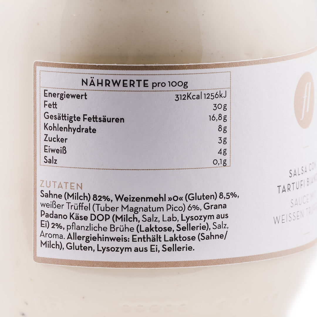 SALSA MIT 6%  ECHTEN WEISSEN TRÜFFELN (500G)