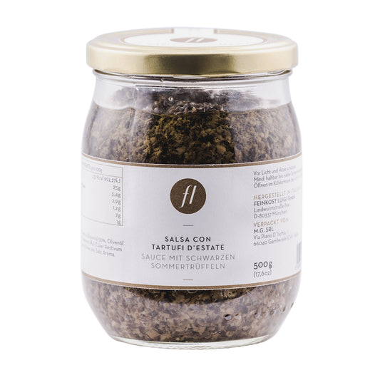 SALSA MIT 20% SCHWARZEN SOMMERTRÜFFELN (500G)