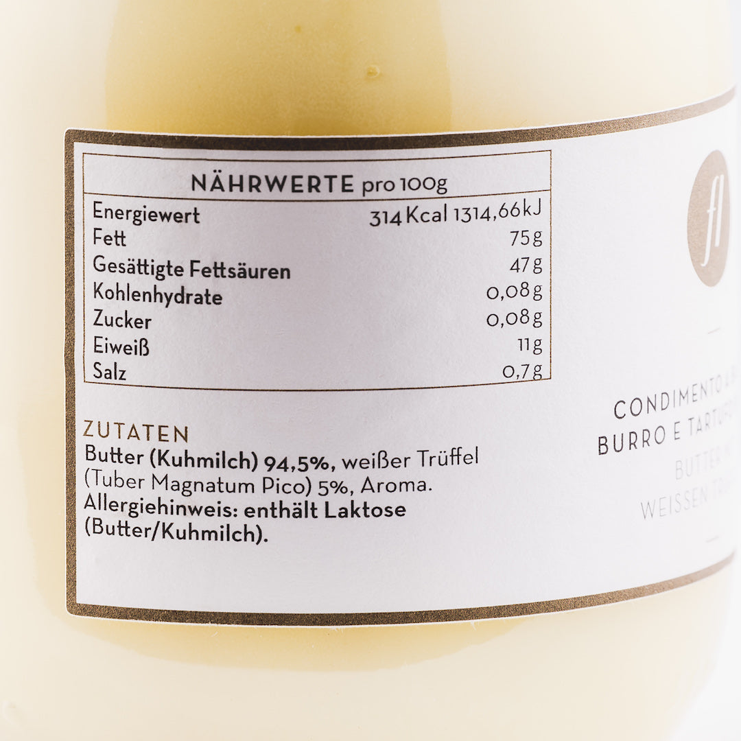BUTTER MIT 5%  ECHTEN WEISSEN TRÜFFELN (450G)