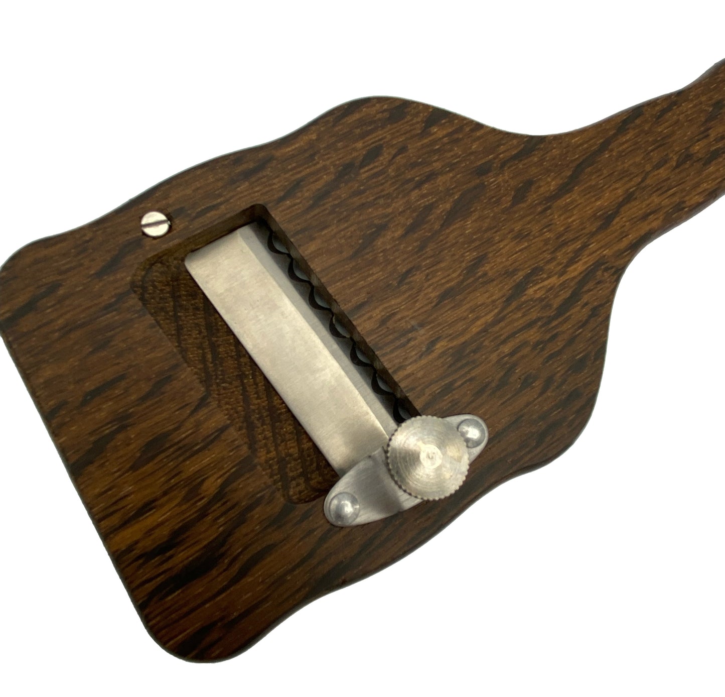 TRÜFFELHOBEL AUS HOLZ MIT EDELSTAHL-WELLENSCHLIFF-KLINGE