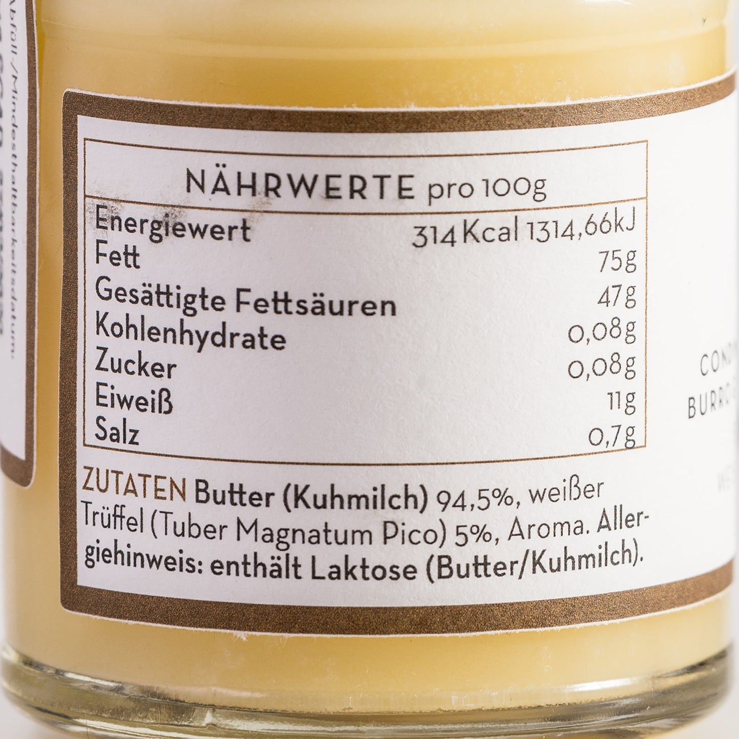 BUTTER MIT 5%  ECHTEN WEISSEN TRÜFFELN (75G)