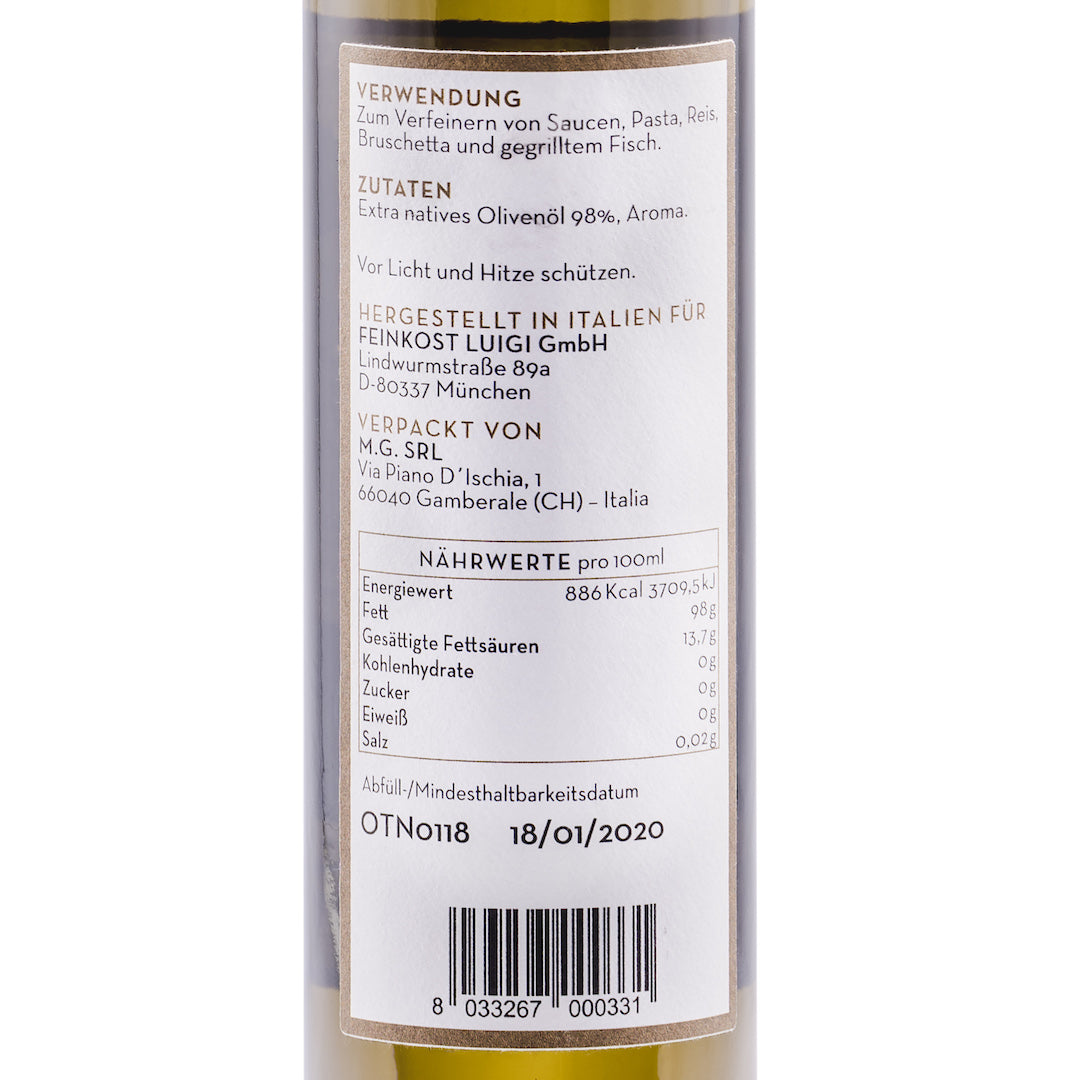 TRÜFFELÖL MIT SCHWARZEN TRÜFFELN (250ML)